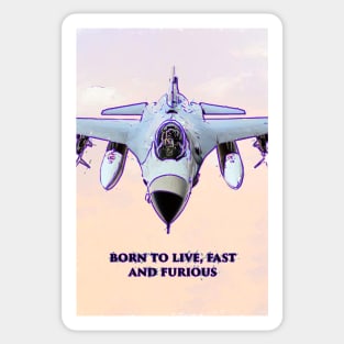 Fighter Jet Born P5 Sticker